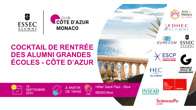 Cocktail de rentrée des Alumni Grandes Écoles - Côte d’Azur 