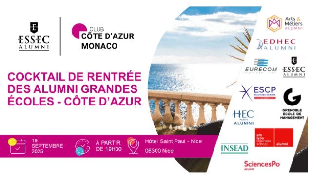 Cocktail de rentrée des Alumni Grandes Ecoles - Côte d'Azur