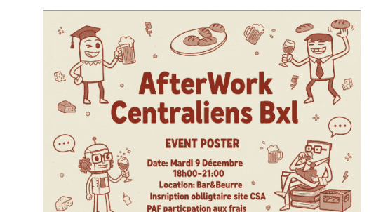 Afterwork Centraliens "Fin d'année à Bruxelles" au Bar&Beurre